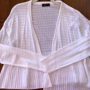 NWT Express white long sleeve cardigan size small